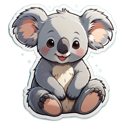 A cartoon image of a koala bear.