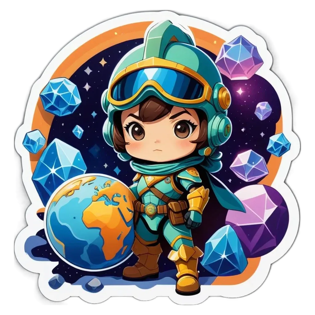 A child wearing a green helmet holding the earth.