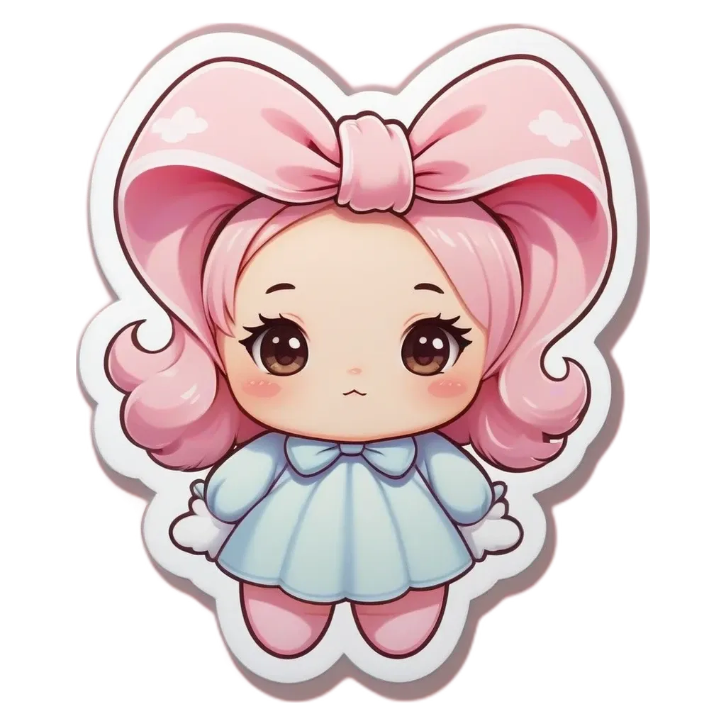 A girl with a bow on her head is standing in a heart.