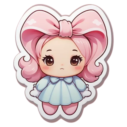 A girl with a bow on her head is standing in a heart.