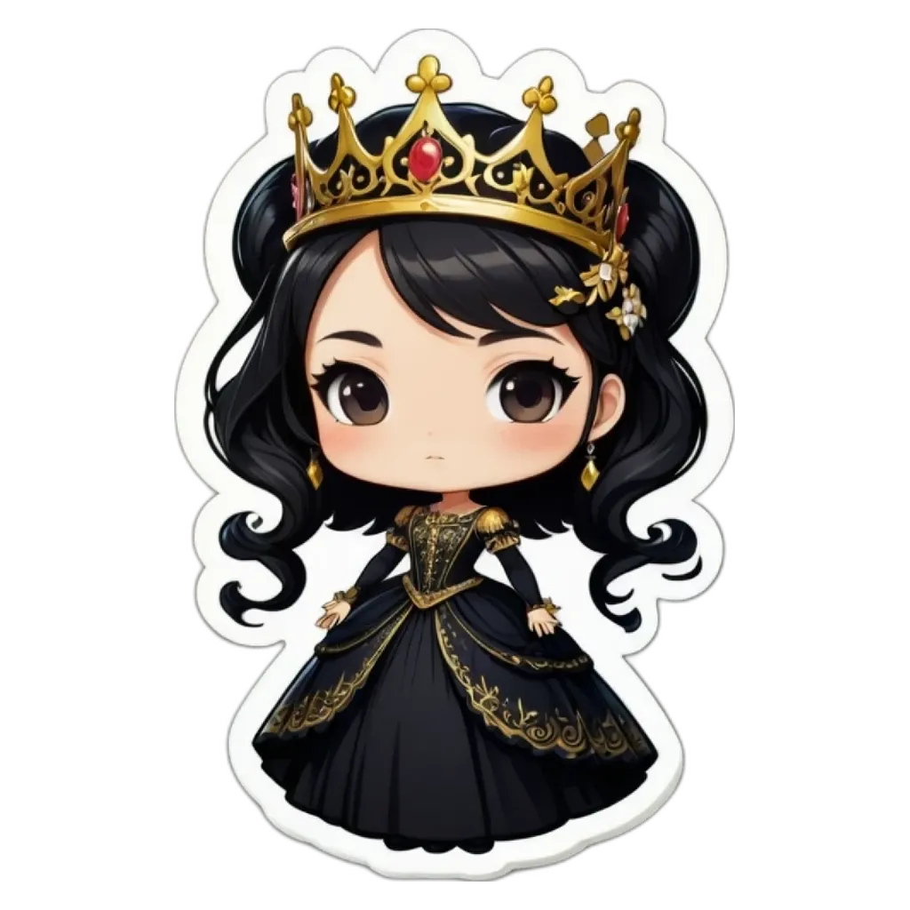 A princesses dress with a gold crown on it.