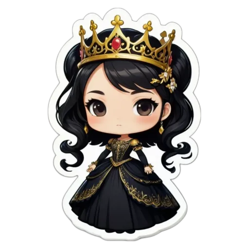 A princesses dress with a gold crown on it.