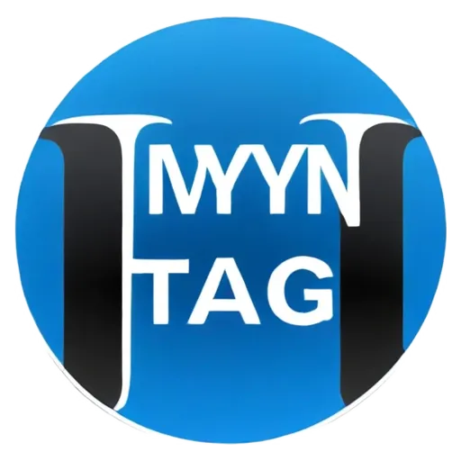 A blue and white logo for a social media platform.