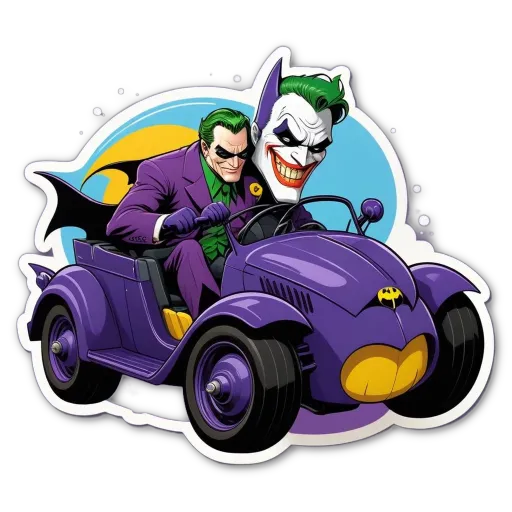 A very brief description of the Batman and Joker cartoon image.