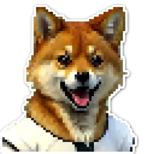 A dog with a smiley face and its eyes wide open.