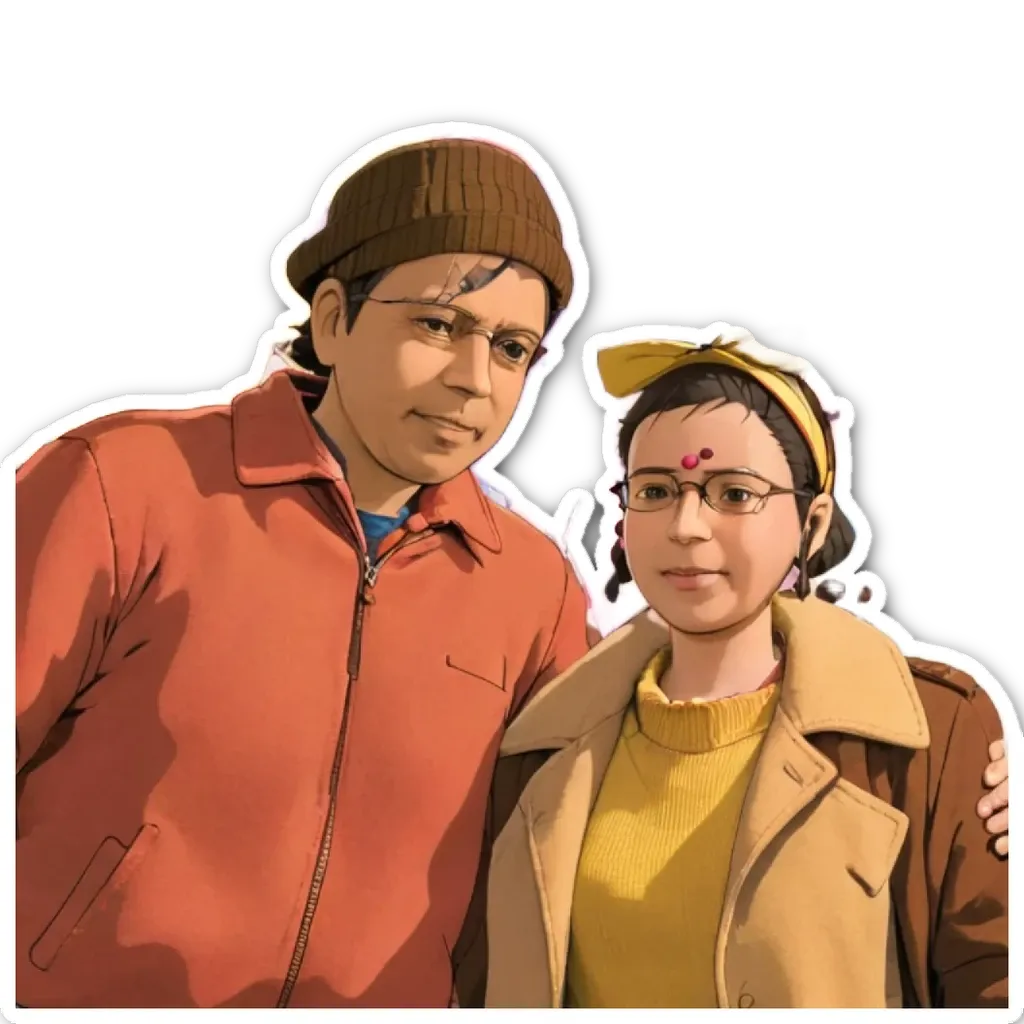 A man and a woman standing together.