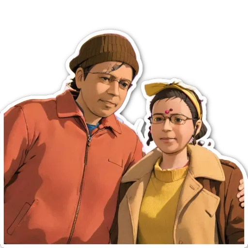A man and a woman standing together.