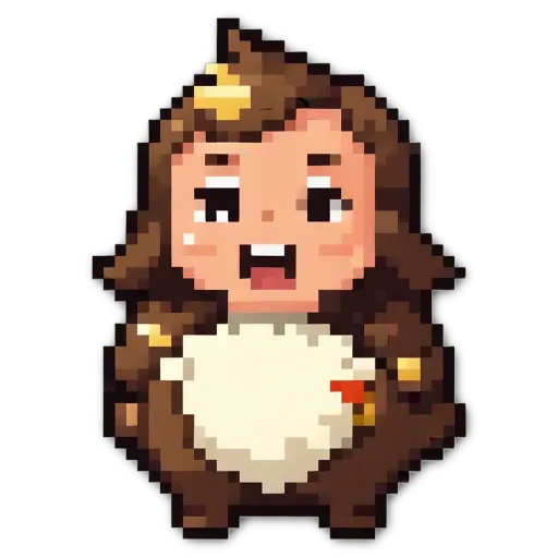 A girl in a costume with a big belly is smiling.