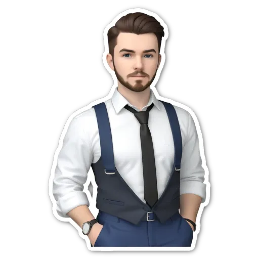 A man wearing a suit and tie.