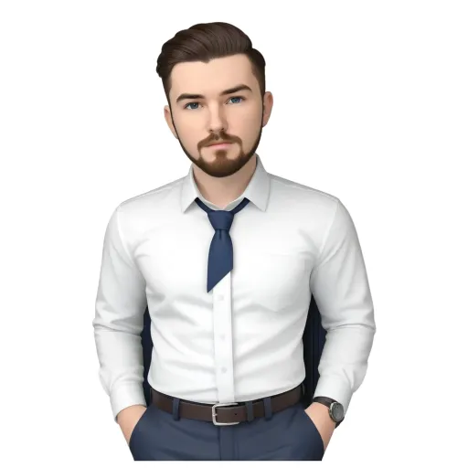 A man wearing a white shirt and tie.