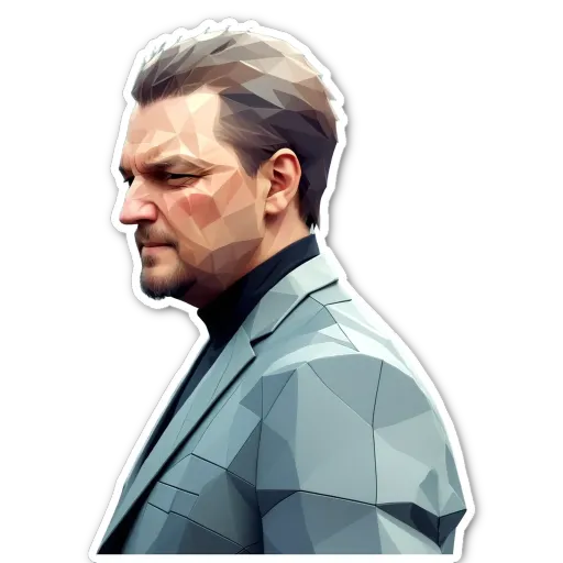 A man wearing a suit is staring off into the distance.
