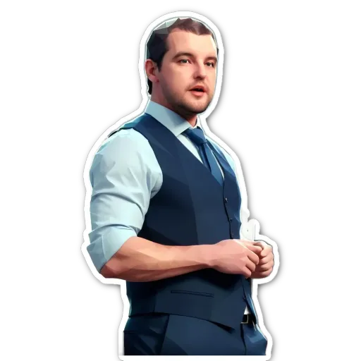 A man wearing a vest and tie.
