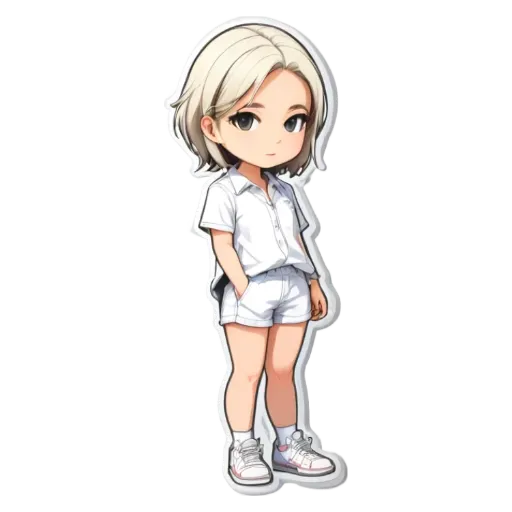 A girl is standing with her hands in her pockets.
