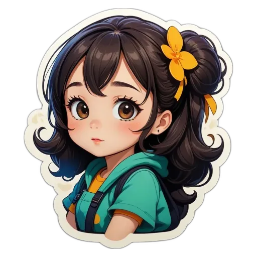 A girl with a backpack is looking at the camera.