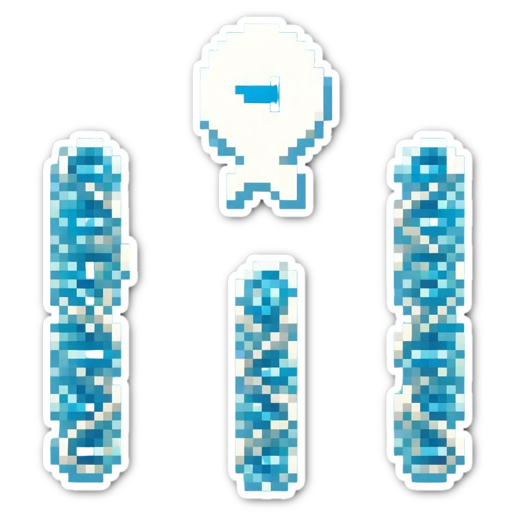 Three px stickers with the word COIN on them are lined up.