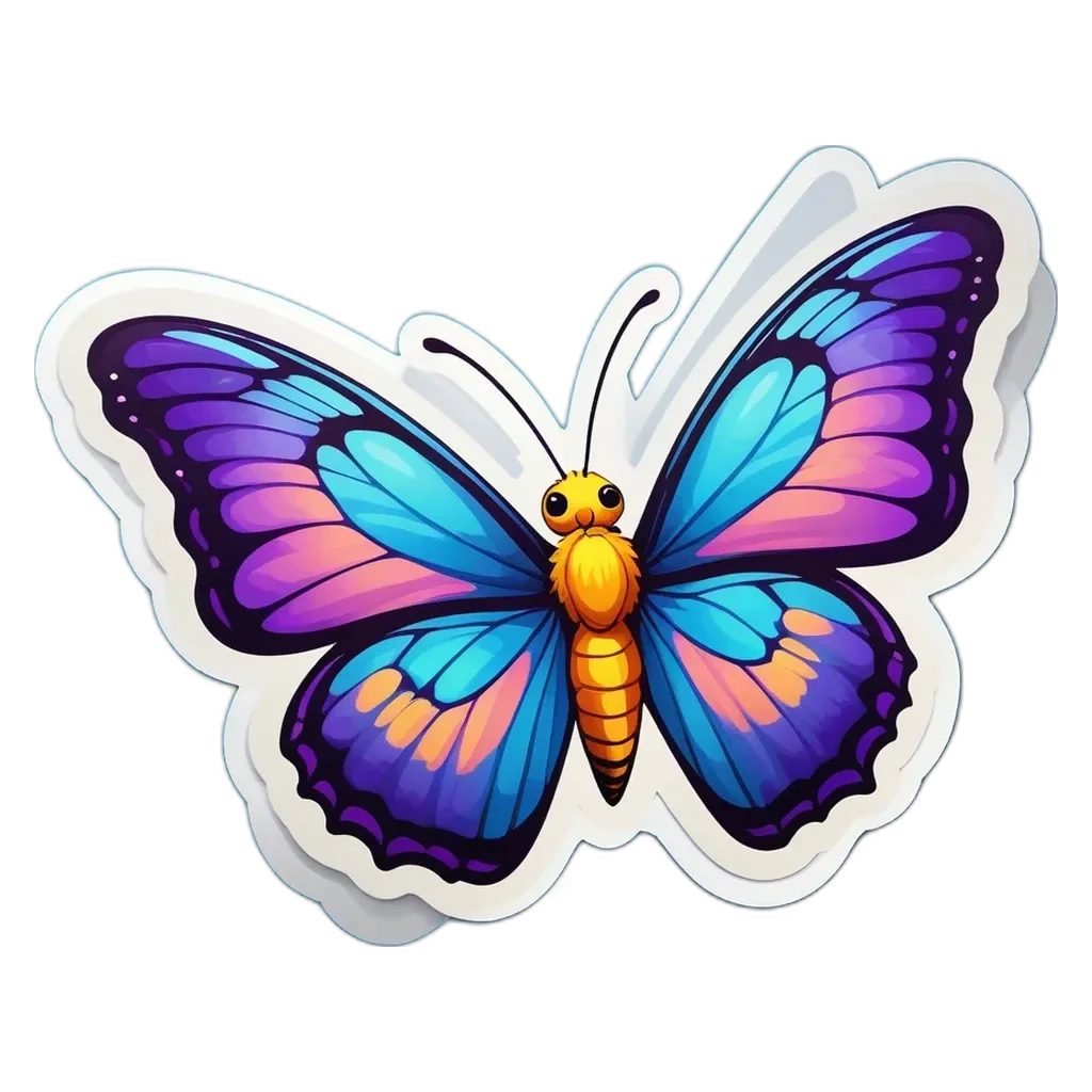 A butterfly with blue wings is on a black background.