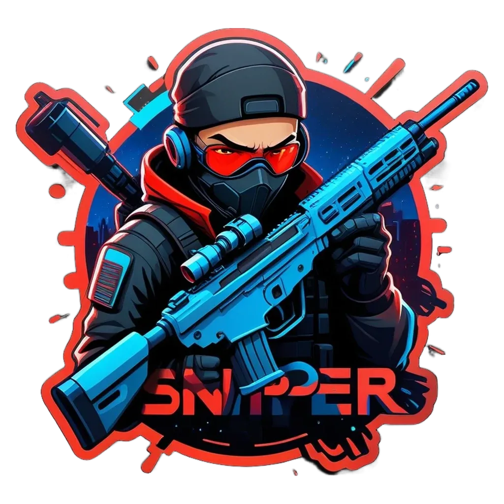 A man in a mask holding a gun is the title of the image.