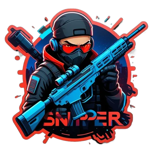 A man in a mask holding a gun is the title of the image.