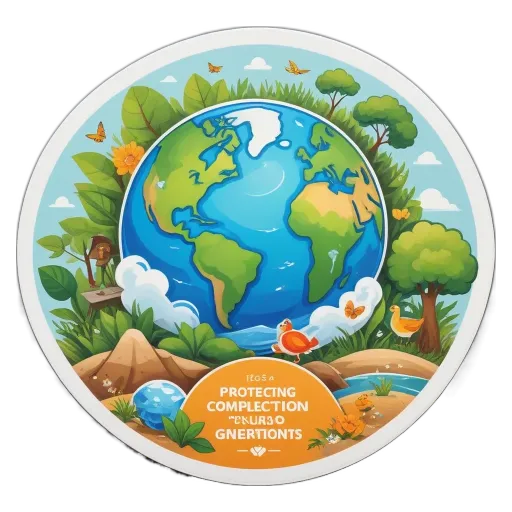 A world map with a green background and animals on it.