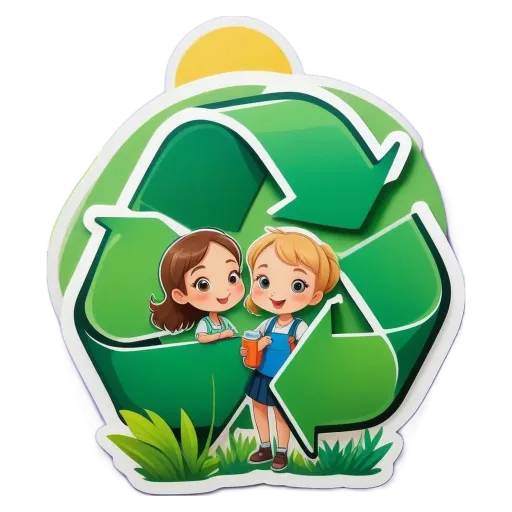 A children's book cover with a recycling theme.