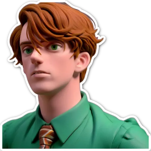 A green tie and a green shirt that is a person.
