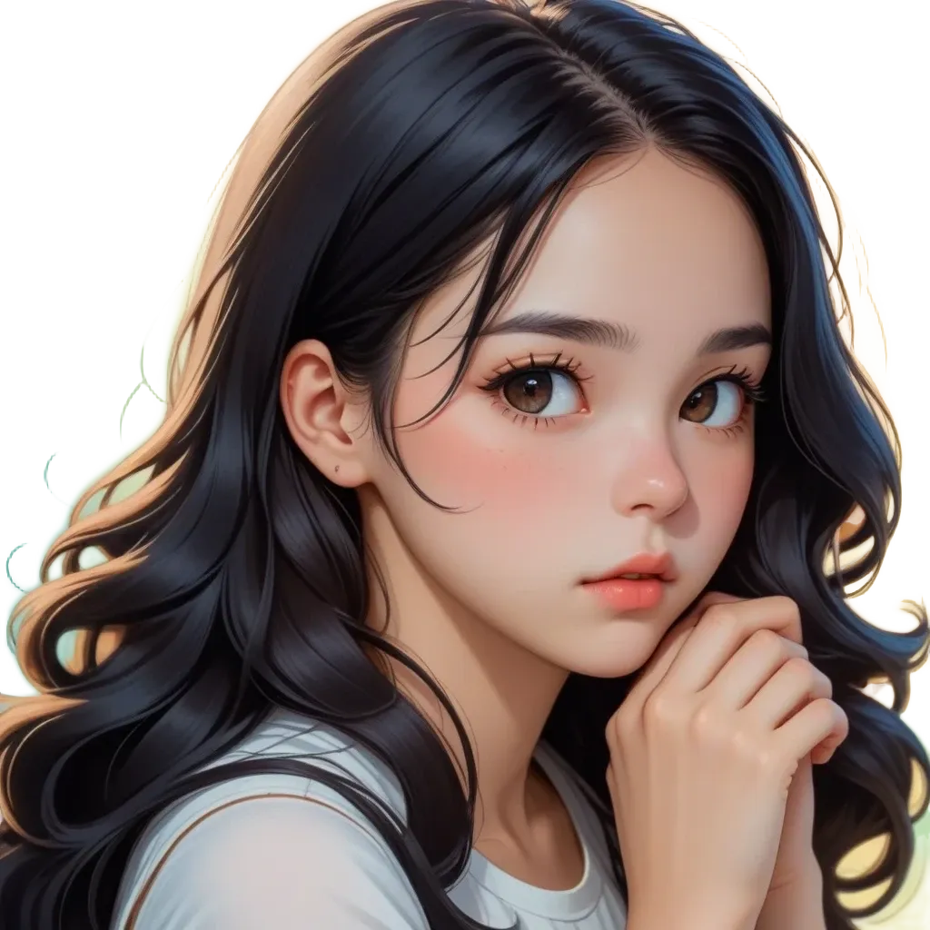 An image of a girl with long hair.