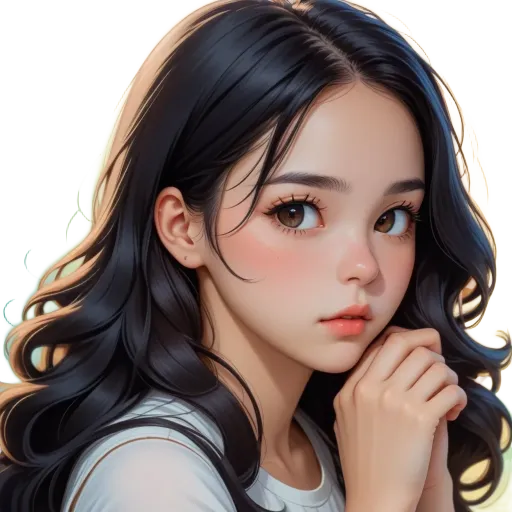 An image of a girl with long hair.