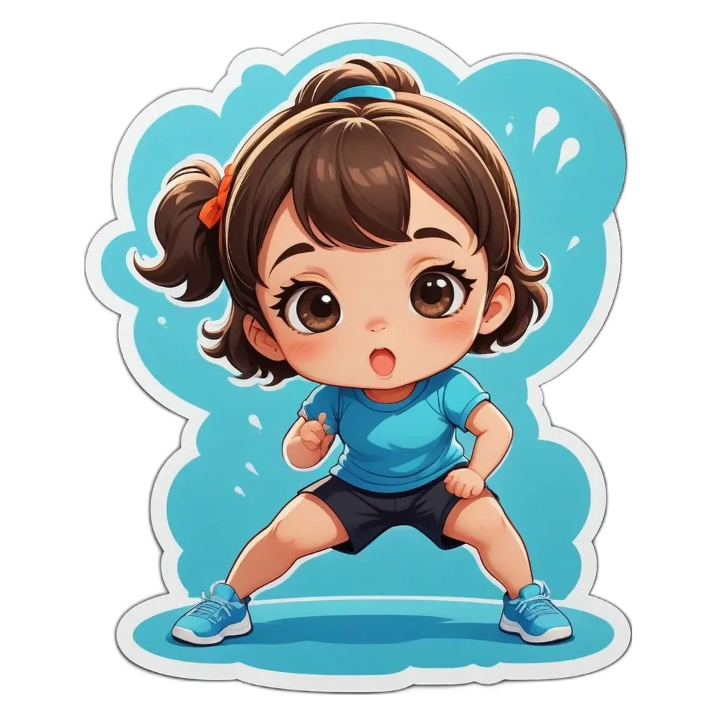 A girl is depicted with the word "is" on her face.