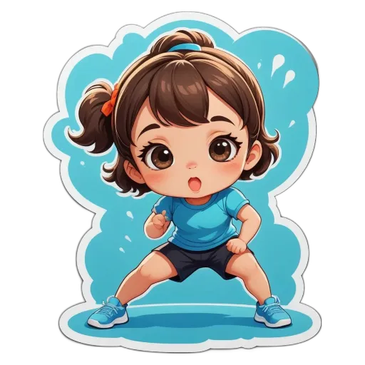 A girl is depicted with the word "is" on her face.