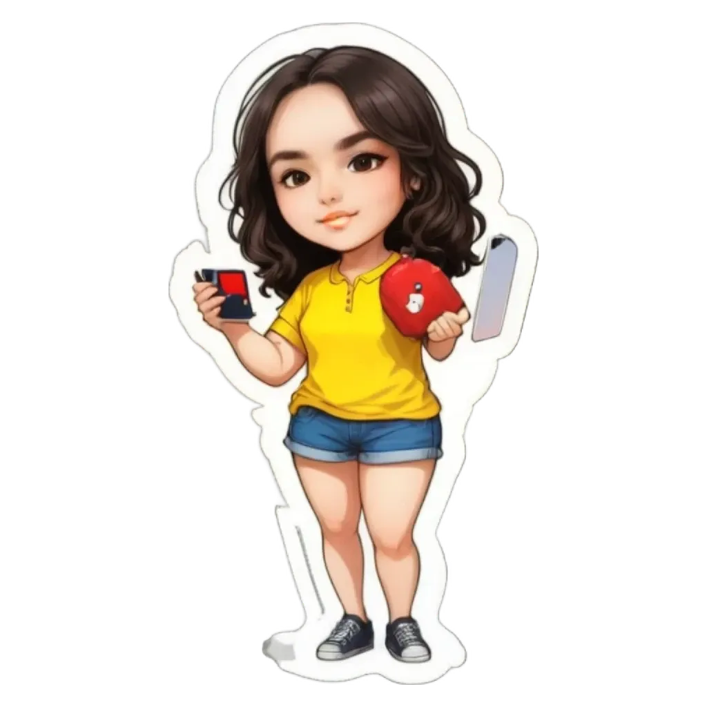 A yellow shirt with a red heart on it.