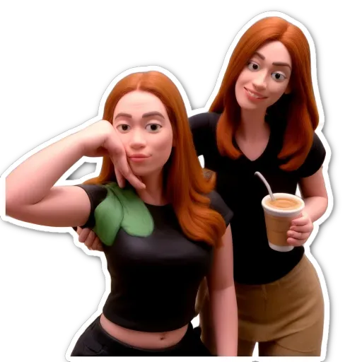 Two women with drinks, one holding a cup with a straw.