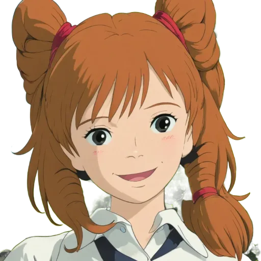 A girl with red hair and a smile.