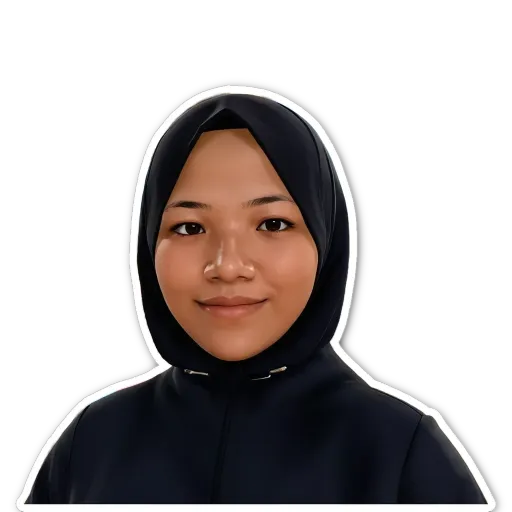 A sticker of a woman wearing a hijab.