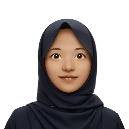A girl wearing a head scarf and black clothing.