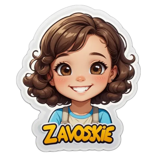 A girl's face is shown with the word zavoskie below her.