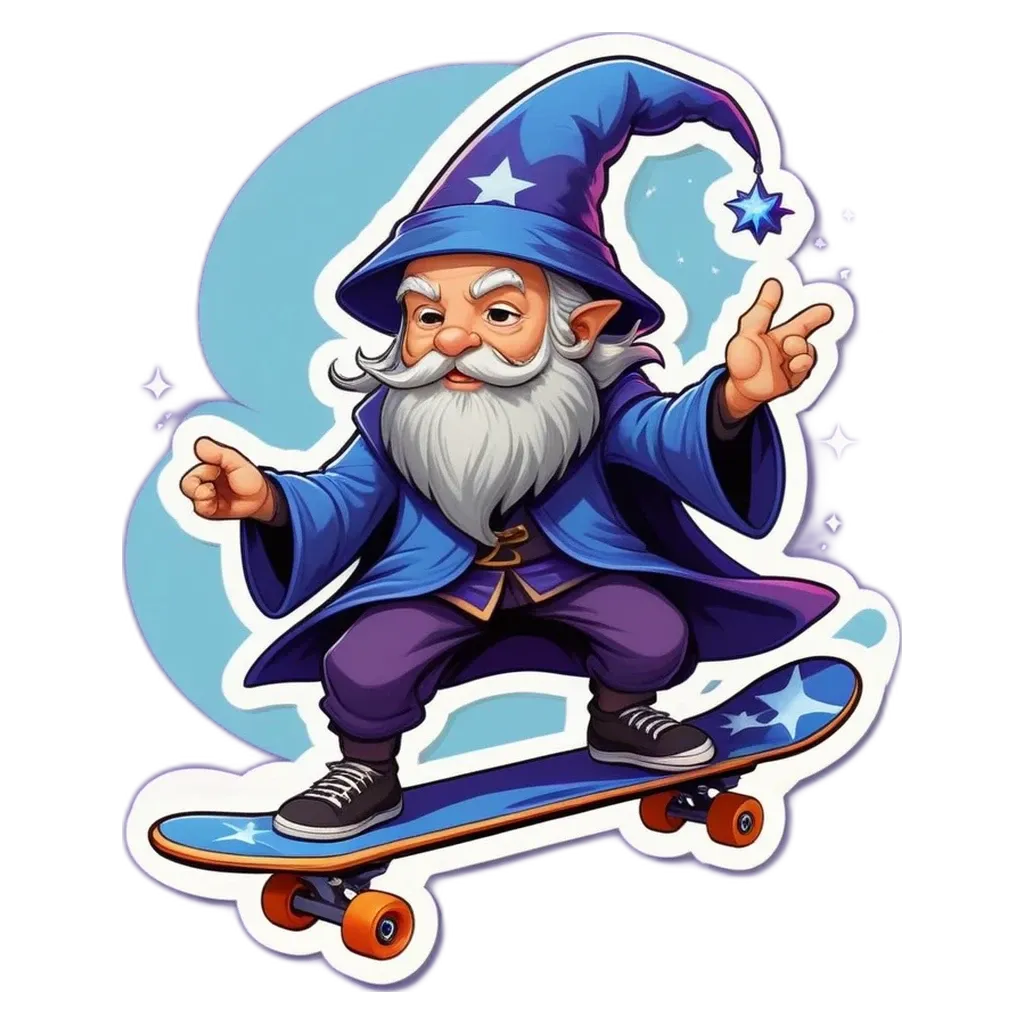 A skateboarder in a wizard costume.