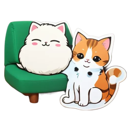 A cat plushie is next to a real cat.