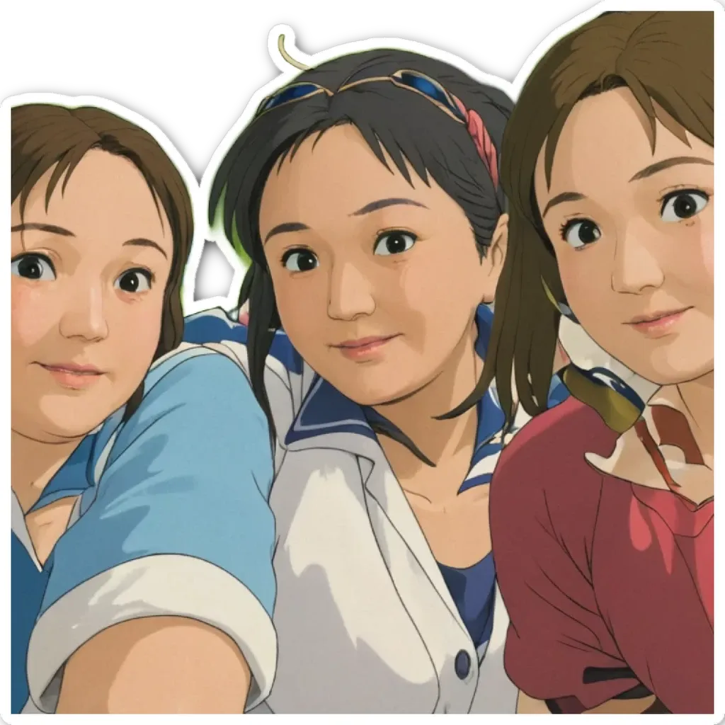 Three girls are smiling at the camera.