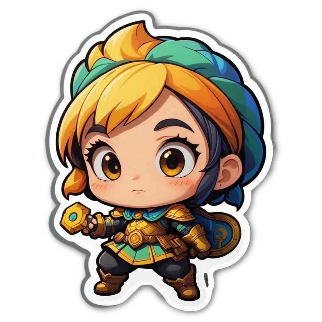 A girl is shown with a sword in a video game character.