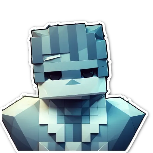 A sticker of a face of a person with a mask on.