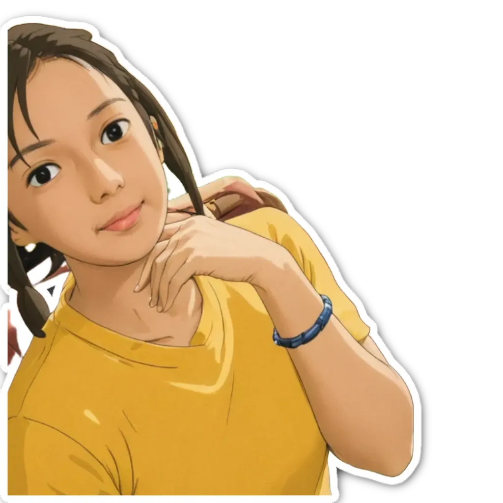 A girl is thinking really hard to hide her face.