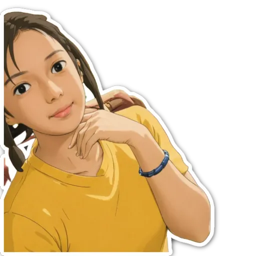 A girl is thinking really hard to hide her face.