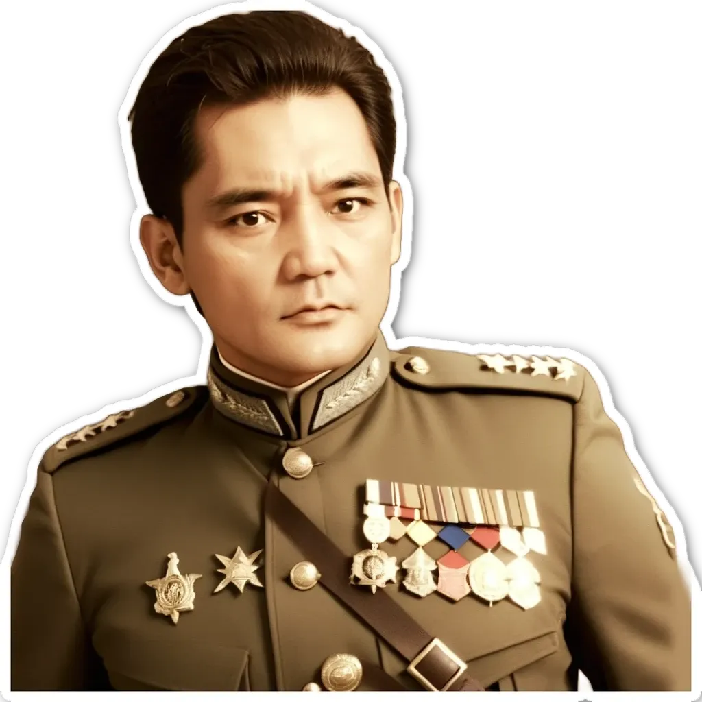 A man wearing a uniform with many medals on it.