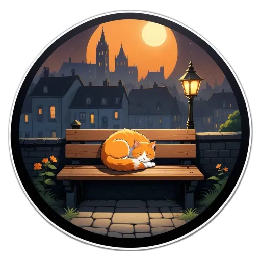 A bench that has a cat sleeping on it.