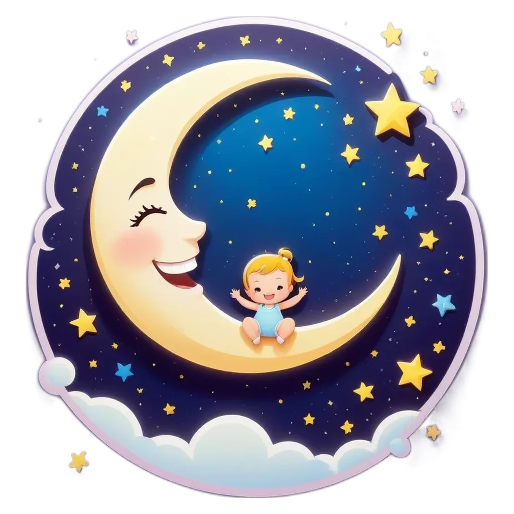 A moon that has a baby on it.