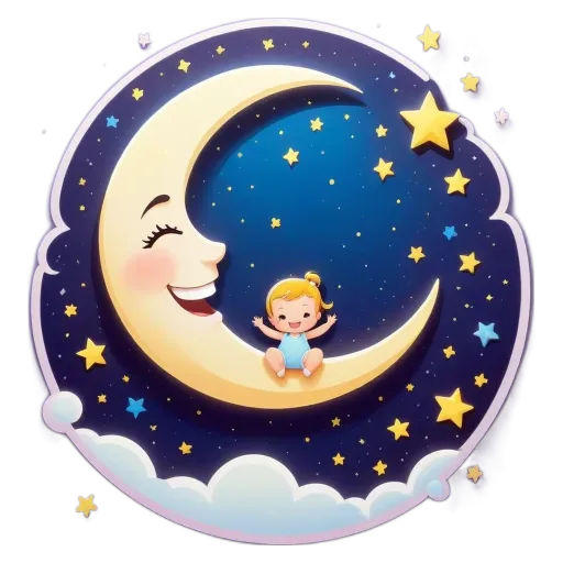 A moon that has a baby on it.