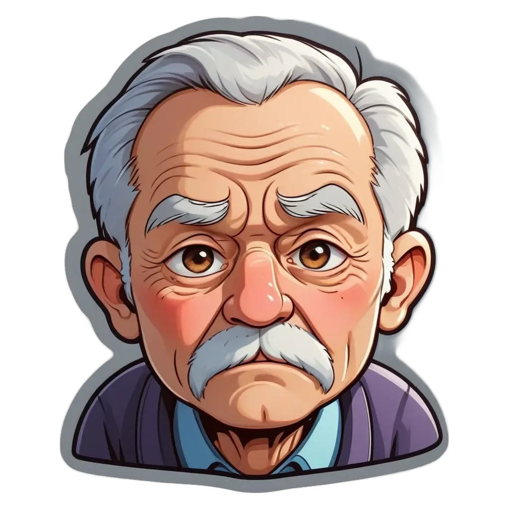 A man with a mask that is cartoon.