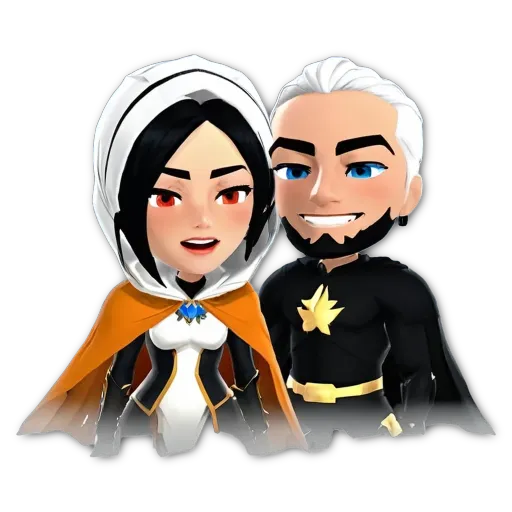 A woman and a man are posed for a picture.