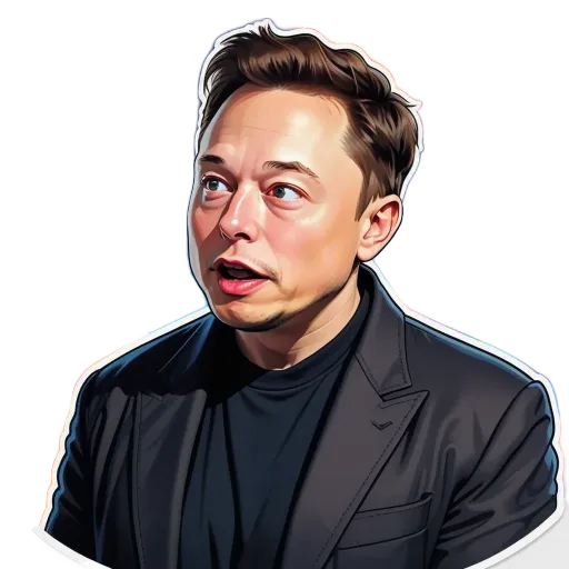 A digital drawing of a man with a black shirt and a black jacket.
