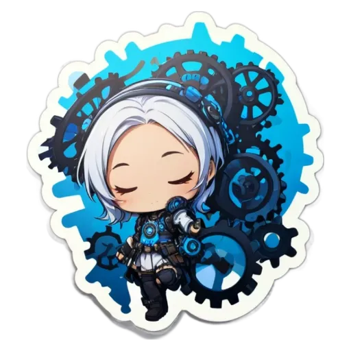 A small girl is sleeping on a black and blue background.